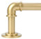 OLV Goldene industrielle Gardinenstangen für Fenster, 183 bis 366 cm, 2,5 cm Durchmesser, Verdunkelung, verstellbar, strapazierfähig, für drinnen und draußen