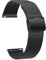 BUREI Uhrenarmband aus Edelstahl mit Schnellverschluss, Schwarz, 22 Millimeter, Mesh, Wasserfest, Unisex
