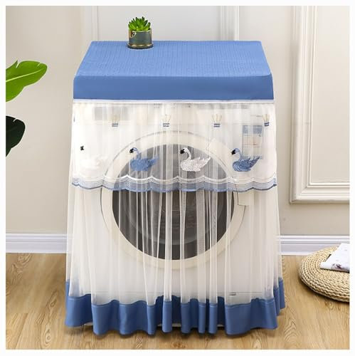 FUELIX Cubierta para Lavadora/Secadora, Tapa de Lavadora, Mueble Lavadora Exterior, Resistente Al Polvo Cubierta Protector Protectora Sol y Polvo para Lavadoras De Carga Frontal I