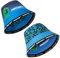 Minecraft Fischerhut Kinder Jungen Bucket Hat für Sommer, Urlaub, Strand - Gamer Geschenke für Jungs (Blau Umkehrbar)