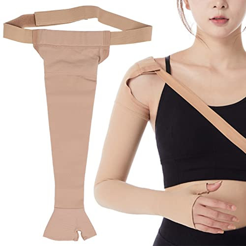 NSXAYIWE Manicotto Per Braccio a Compressione Per Linfedema, Manicotto Per Compressione Post Mastectomia in Poliuretano, Maniche a Compressione, Maniche Per Linfedema da Donna(right XL)