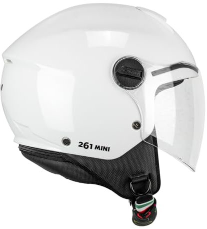 CGM Unisex Kinder Mini Jethelm, Weiß, YM (49-50cm)