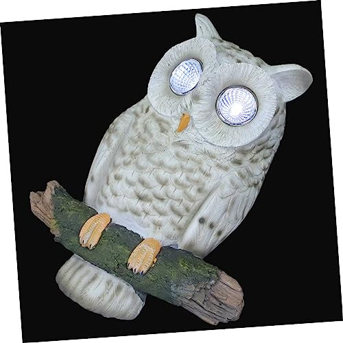 Gadpiparty Elegante Eule Kerze Lampe Harz Landschaft Licht Solar Energie Versorgung für Decor
