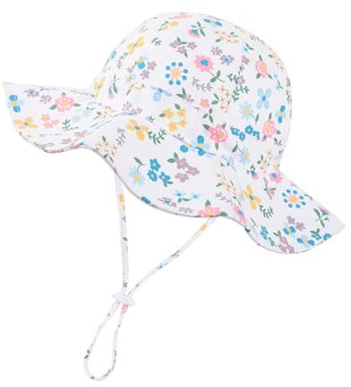 Volicph Baby Sommerhut Mädchen Sonnenhut Kleinkind Strandhut Baby Bucket Hat UPF 50 für Baby Mädchen Säugling Kind Kleinkind