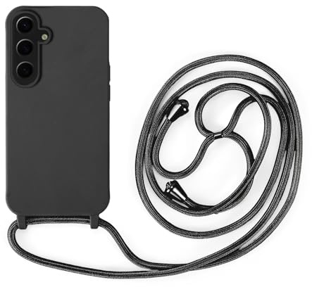 Handykette Kompatibel mit Samsung Galaxy S24+ | Necklace Hülle mit Band, Handyhülle zum Umhängen | Case mit Handykordel, Stoßfeste Schutzhülle zum Umhängen Kordel | Schwarz