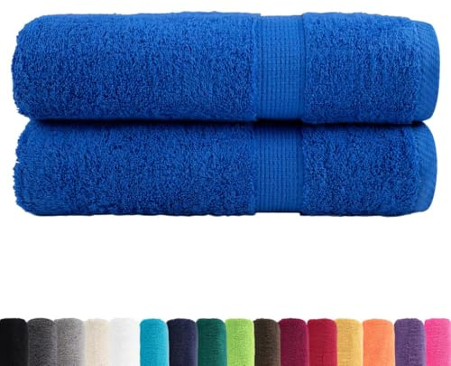 vidaXL Premium Handtücher SOLUND 2 STK. Blau 50x100 cm 600 g/m²