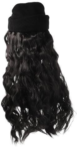 MUSISALY Fashion Beanie Mütze Mit Langhaar-wig Warme Strickmütze Für Frauen Für Winteraktivitäten Outdoor-sport Reisen Und Mehr