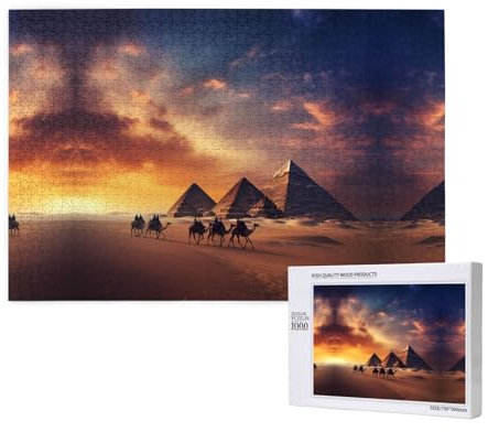 Pyramiden-Puzzle, 1000 Teile für Puzzle, Holzpuzzle für Familie, Freunde, Heimdekoration, Wandkunst, 75 x 50 cm