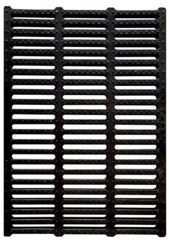 Copertura di scarico da esterno nera per acque piovane, bacino di raccolta dell'acqua piovana, coperchi per griglia rimovibile, marciapiede/fattoria/deviatore per grondaie, 50 x 40 x 4 cm