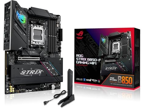 ASUS ROG Strix B850-F Gaming WiFi AMD AM5 B850-F ATX Scheda madre 16+2+2 Power Stages, PC AI, DDR5 AEMP, WiFi 7, 4X M.2, PCIe® 5.0, supporto totale di 19 USB, 20Gbps Type-C®, AI Networking II, Aura