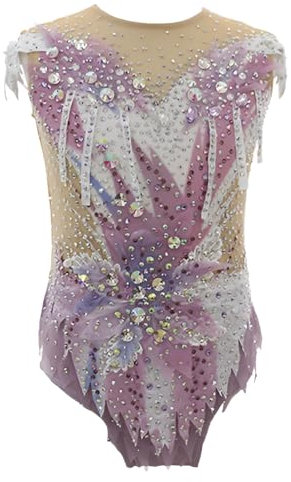 Kmarouse Body Da Ginnastica Ritmica Senza Maniche, Tuta Da Ginnastica Ad Alta Elasticità for Competizioni E Prestazioni(XS)