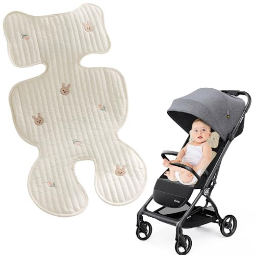 agctrler 72x40cm Sitzauflage Kinderwagen Sommer, Universal Baby Sitzauflage Buggy, Atmungsaktive Sitzauflage Kindersitz für Buggy, Babyschale, Waschbar Babyschale Sitzbezug