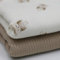 Stoffpaket Jersey-Paket Ribstrick Jersey | Rippenjersey | unregelmäßige Rippen | 3 Designs | Ökotex (Eulen, dunkelbeige)