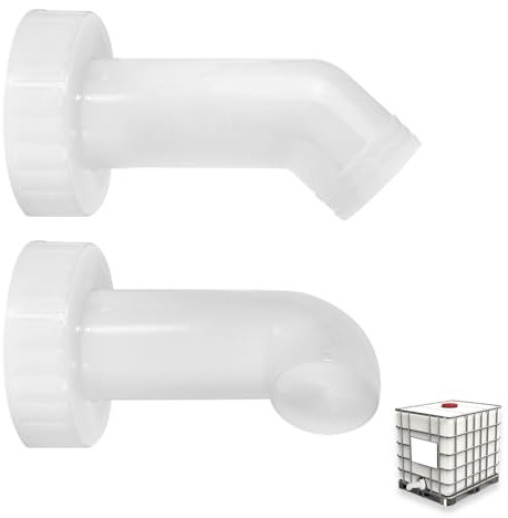 Udbrud 2 Pezzi Ugello di Scarico IBC, Adattatore IBC S60x6 Filettatura Grossa Ugello di Uscita Raccordo di Scarico IBC Accessori per Collettore di Scarico IBC Ugello Serbatoio Acqua Raccordo