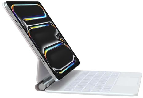 DVWDVW Custodia per tastiera per iPad Air 11 (M3 2025/M2 2024) e iPad Pro 11 (4a/3a/2a/1st), custodia per tastiera magica per iPad Air 11, 4a/5a generazione, trackpad multi-touch retroilluminato a