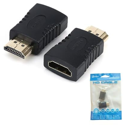 AISHTEC [2 PC] Acoplador HDTV Acoplamiento Adaptador HDMI a HDMI(Macho a Hembra), Extensión HDMI 1.4 Conector Convertidor FullHD 1080P para PS4 PS5 Xbox TV Monitor Proyector PC Laptop Notebook