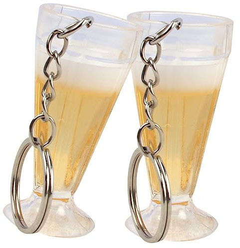 TOYANDONA 2pcs Cup Keychain Bag Pendant Stylish Beer Cup Charms for Parties Backpack Hanging Decor Birthdays and Festivals