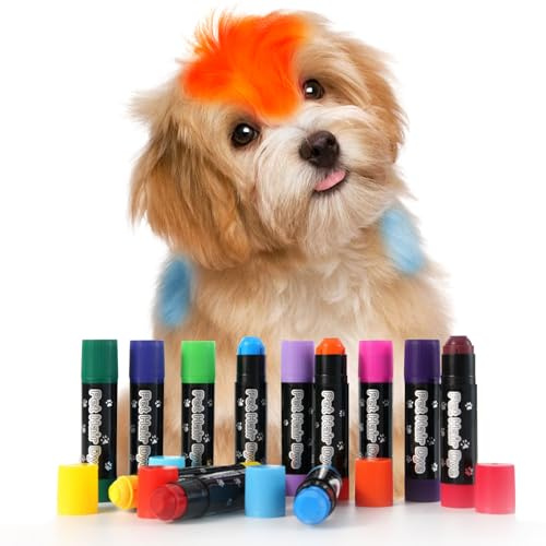 Hundefarbe - Temporäre Fellfarbe Zum Bemalen | Veganer Farbspray Für Katzen Nutztiere Mit Leuchtenden Farben Zur Kreativen Fellgestaltung & Pflege