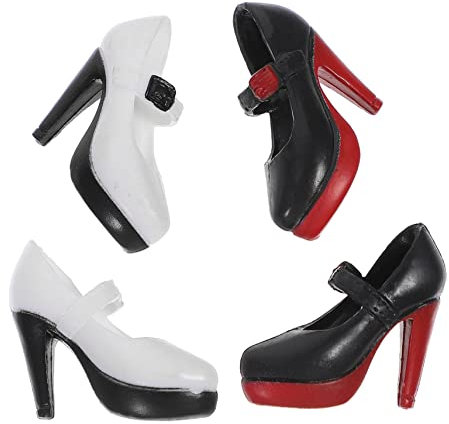 Warmhm Miniatur High Heels für Puppen 2 Paar Schuhspielzeug Niedliche Accessoires für Puppenkleider für Kreative Spielideen