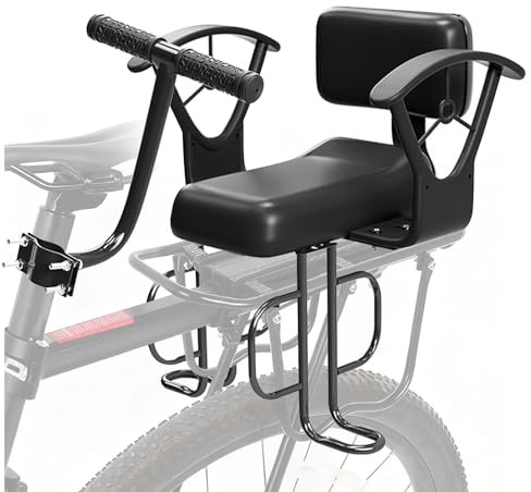 YUZINO Siège de vélo pour enfant avec garde-corps, siège de vélo étanche à l'arrière pour enfants, siège arrière réglable de 36 à 40 cm, convient aux enfants pesant moins de 35 kg