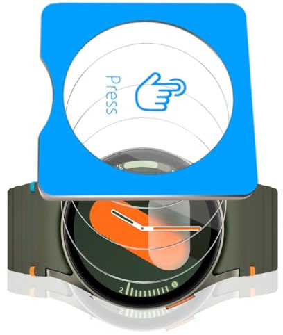 Teenrpov Protection Écran pour Samsung Galaxy Watch 7 40mm, 3 Pièces | [Facile à Installer] Dureté 9H Vitre Film Protection écran, HD Clair Screen Protection,Anti-rayures,Pas Bulles
