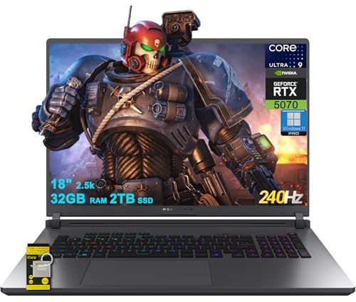 ASUS ROG Strix G18 G815 Gaming AI Laptop de 18 pulgadas 2560x1600 240Hz (100% DCI-P3) Intel 24-core Ultra 9 275HX 32GB RAM 2TB SSD GeForce RTX 5070 (hasta 798 tapas AI) RGB retroiluminado Win11Pro