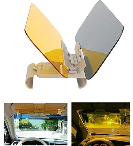 Hltd Auto Sonnenschutz Visier Verlängerung, 2 in 1 HD Tag und Nacht Blendschutz Windschutzscheibe fahren Visier