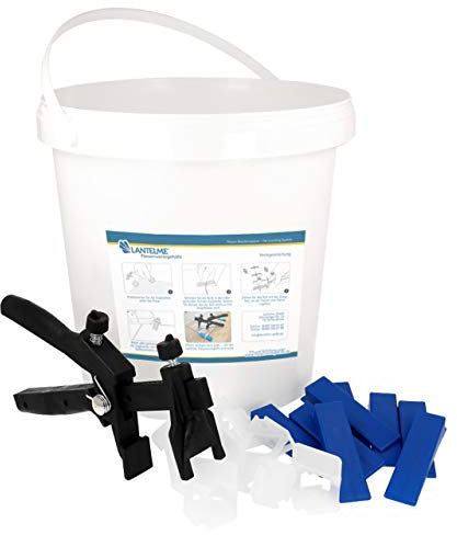 Lantelme 7089 Beginner Box Set Fliesenverlegehilfe für 2mm Fugenbreite und Fliesenhöhe von 3-15mm
