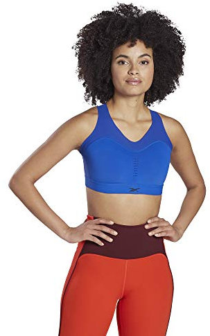 Reebok Women's Standard PureMove+ High Impact Sports Bra, Humble Blue X, X-Large E-F Cup