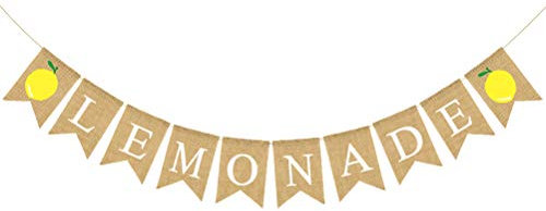 Amosfun Hawaiian Theme Girlande Sommer Party Bunting Banner Lemon Theme Banner Flagge Lemonade Banner Girlande Baby Jahrestag Geburtstag Baby Shower Party Dekoration