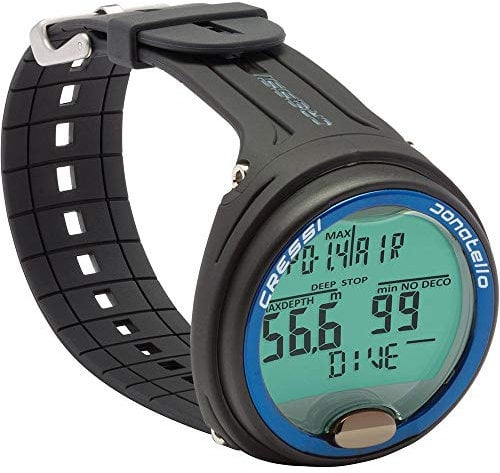 CRESSI Donatello Tauchcomputer – Luft/Nitrox, Apnoe- und Gauge-Modus – 150m wasserdicht, Hochkontrast-Display – Benutzerwechselbare Batterie, Deep Stop, CNS Sauerstoffanzeige