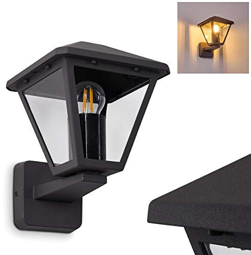 Außenwandleuchte Malmberget, moderne Wandlampe aus Metall/Glas in Anthrazit, klassische Wandleuchte mit E27-Fassungen, Außenleuchte Up für den Eingangsbereich, ohne Leuchtmittel
