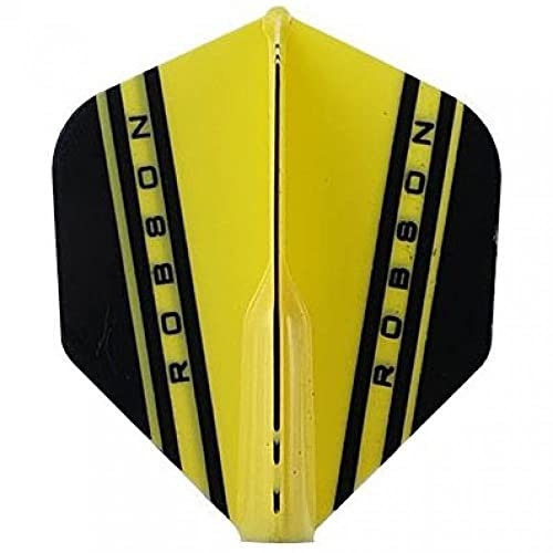 Robson Plus Dart Flight V Flights - Tribe Flight Verschiedene Flight- Formen/Shapes und Farben (V Standard Gelb)