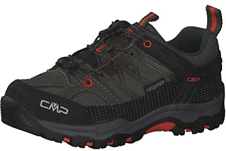 CMP Kids Rigel Low Trekking Shoes, Muschio-Flame, Gr.28