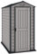 BillyOh EverMore 4x6 Plastic Garden Shed with Floor Included — Weatherproof Outdoor Storage Shed, Durable Vinyl & Metal Structure, Lockable & Maintenance-Free, Grey Modern Garden Storage
