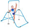 Trintion Gymnastics Bar Folding Training Equipment Gymnastic Kids Horizontal Bar Adjustable Height 84-130cm for Girls Boys Home Indoor Outdoor Blue