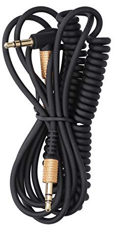 Fdit Cavo per Cuffie Maschio a Maschio Cavo a Spirale AUX Auricolare Cavo a Molla da 3,5 Mm Sostituzione per Auricolare