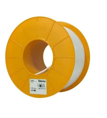 Cable Coaxial Interior Blanco CU/CU CPR DCA Bobina 100m 214110 de Televes