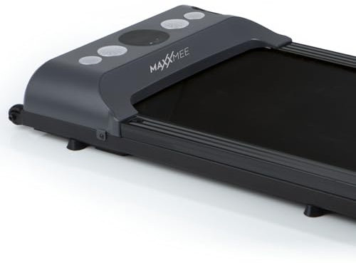 MAXXMEE Laufband - 1-6km/h | Stufen bequem über die Fernbedienung einstellbar | Zeigt Zeit, Entfernung, Geschwindigkeit, Kalorien und Kilometerstand an | Maximale Belastbarkeit von 100 kg [schwarz]