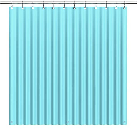 EHZNZIE Tenda da doccia trasparente in polietilene vinil acetato leggero, 182 x 182 cm, impermeabile, nessun odore chimico, con 12 occhielli in metallo antiruggine per tenda da doccia del bagno