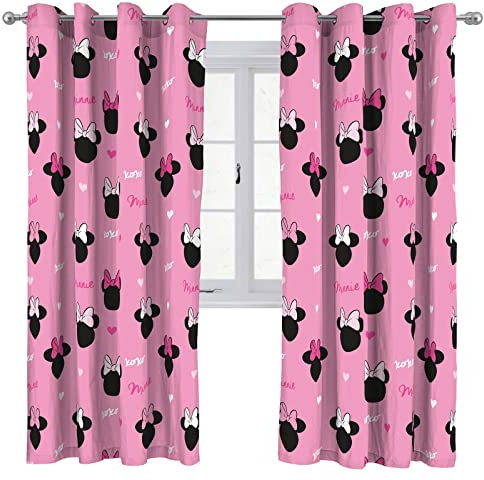 Jay Franco Disney Minnie Mouse Herzen und Liebe 183cm x 168cm Vorhänge - 2-teilige