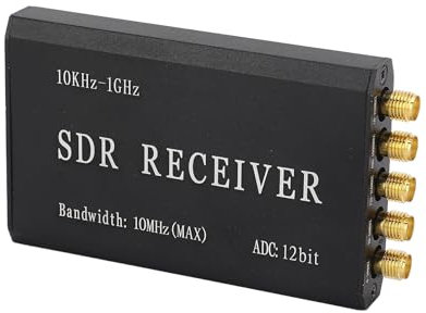 Eujgoov SDR-Empfänger, Vereinfachter 12-Bit-SDR-Empfänger, USB-SDR-Empfänger, Softwaredefinierter Funkempfänger, Funkempfangsmodul aus Aluminiumlegierung mit USB-Kabel, EUJGOOVOW95T0QH8E