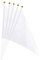 sourcing map Blanc Drapeau Bâton, Main Tenu Petit Mini Bricolage Drapeau 8,2 Pouce x 5,5 Pouce Triangle pour Festival Events Celebration Paquet de 20