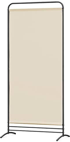 Angel Living Paravento con un pannello, decorazione elegante, divisorio per ambienti, divisorio per stanze, 80 x 180 cm (beige)