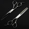 Linkshänder Friseurschere Familie Haarschneiden Professionelle Haarschneidewerkzeuge, Scheren Friseur Set Effilierscheren Set, 5,5 Zoll Set