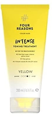 Four Reasons Haartönung Conditioner - Gelb - Natürliche Spülung und Intensivtönung für Haare - Semi permanente Gelbe Haarfarbe - Intensive & Schonende Farben Tönung
