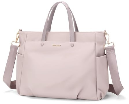 GOLF SUPAGS Sac Fourre-Tout Pour Ordinateur Portable 15 Pouces, Sac à Bandoulière Pour Ordinateur Pour Femme, Sac à Main élégant Pour Le Travail et Les Voyages (Gris Rose)