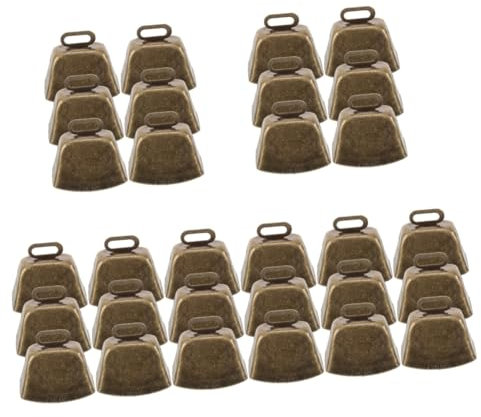Toyvian 30stücke Vintage Kupfer Glocken Für Kühe Schafe Und Pferde Laut Und Robust Für Tierhaltung Dekoration Antik Stil Glocken Für Haustiere