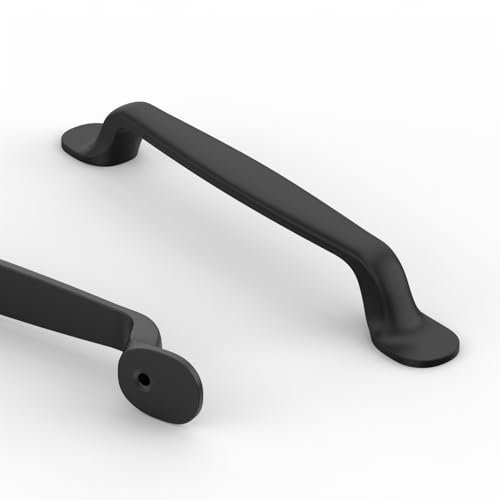 9BUILD 10 Stück Möbelgriffe Schwarz Schrankgriffe Küchengriffe 128MM Lochabstand Schubladen Griffe Zinklegierung Schubladengriffe Griffe für Küchenschränke EU0053