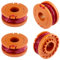 Gentpovth 4 Pièces Bobine Fil Coupe Bordure Compatible, Ø1,65 mm-3.05m de Longueur Fil Coupe Bordure, Compatible Plusieurs Modèles, Remplacements Coupe Bordure, pour Tondeuse à gazon Worx